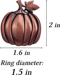 Servilletero con forma de calabaza de aleación de cosecha de Halloween de alta calidad, diseño de lujo para una decoración de mesa impresionante en cenas - Product Image 4