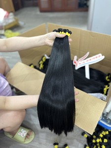 ใหม่ขายส่งกระดูกตรงดิบเวียดนามสีดําธรรมชาติจํานวนมากต่อผม 100% ผมมนุษย์เวียดนามโรงงาน - Product Image 3