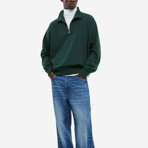 Sudadera ligera hecha a medida con media cremallera para hombre, ropa de invierno de secado rápido con estampado de algodón 100% Digital - Product Image 3