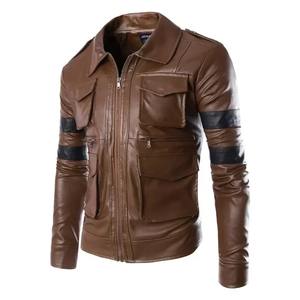 Veste en cuir grande taille de haute qualité pour hommes, vêtements d'extérieur coupe-vent, fermeture à glissière, vêtements de course automobile respirants - Product Image 4