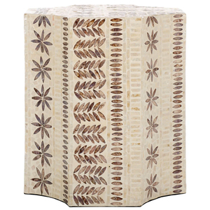 Belle harmonie de motifs exotiques et de motifs Accent parfait pour un espace haut de gamme ou un environnement éclectique Tabouret en nacre - Product Image 3