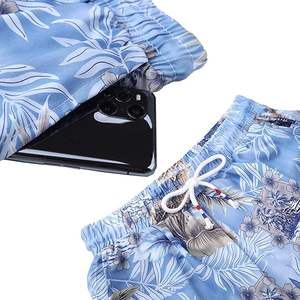 Ensembles de survêtements respirants pour hommes Shorts Chemises décontractées à boutons Taille élastique Polyester/coton Sport Été Ensembles de shorts hawaïens - Product Image 5