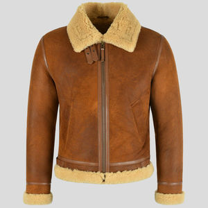Trending <b>Men's</b> <b>Sheepskin</b> Shearling <b>Leather</b> <b>Jacket</b> Premium Grade Finished <b>Leather</b> Outerwear <b>Jacket</b> for <b>Men</b> <b>Jacket</b> - Product Image 5