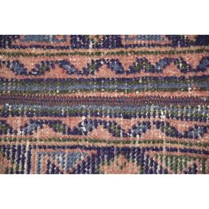 Alfombra de 1.5x3 pies, Alfombra Turca Vintage, Alfombra de Lana Azul - Product Image 5