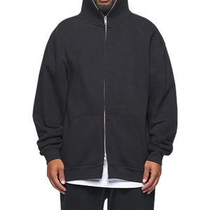 Custom Logo Design Street Wear Full Zip <b>up</b> Hoodie Cotton Fleece Factory Made Full Zip <b>up</b> Hoodies for <b>Boys</b> - Product Image 2