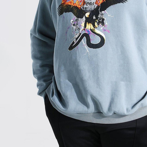 Pull-over à capuche en coton 100% épais personnalisé pour hommes, séchage rapide, respirant, surdimensionné, polaire d'hiver, sérigraphié. - Product Image 5