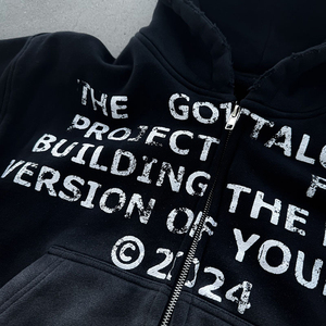 Sweat-shirts entièrement personnalisés avec strass pour hommes, logo brodé, tissu en molleton français, streetwear, sweat-shirt à fermeture éclair - Product Image 3