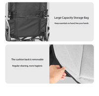 Silla de Ruedas Portátil con Empuje Manual para Personas Mayores, Estructura Ligera Plegable con Ruedas Grandes, Ayuda de Movilidad Ideal para Discapacitados