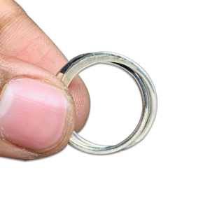 Bijoux fantaisie 925 argent Sterling Double anneau roulant imbriqué haute bague de bande de dôme uni polonais anneau rotatif personnalisé - Product Image 1