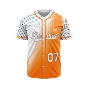 Vêtements de sport personnalisés, séchage rapide, respirants, baseball, polyester/coton de haute qualité, manches courtes, maillots à boutons, uniforme - Product Image 4