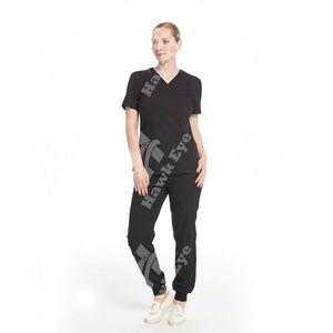 Uniformes de enfermera tejidos de poliéster OEM, conjuntos de fregado personalizados para Hospital, uniformes médicos - Product Image 1