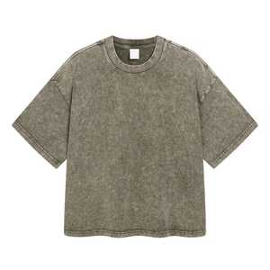 100% Cotton Summer Vintage High Street Style Breathable Quick Dry Regular Fit Canvas <b>Men's</b> <b>T</b>-<b>Shirt</b> Stone Wash 2025 - Product Image 6