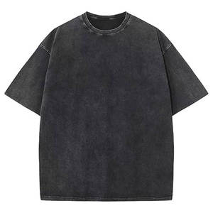 Camisetas de algodón para hombre, Camisetas básicas sólidas de gran tamaño, de manga corta, informales, holgadas, con logotipo OEM, proveedor a granel - Product Image 1