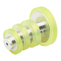 Roue d'encodeur moletée en polyuréthane 50 100 200 250 300 mm grande roue d'encodeur rotatif en aluminium noyau en acier inoxydable roue d'encodeur en polyuréthane