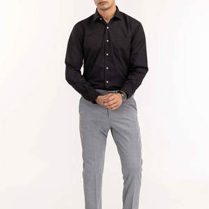 Camisas de Vestir de Manga Larga para Hombre, Tallas Grandes, al por Mayor, con Logotipo Personalizado, Cuello Mao, Transpirables, de Secado Rápido, 100% Algodón para Primavera - Product Image 3