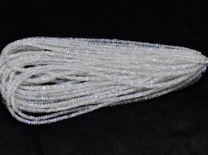 Perles rondes facettées en pierre de lune arc-en-ciel faites à la main, 3,5 mm, 16 pouces de long, pierres précieuses de pierre de lune de haute qualité à prix de gros - Product Image 3