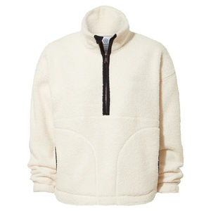 Veste polaire douce légère à fermeture éclair quart pour femmes Vestes de loisirs en plein air avec poches - Product Image 1