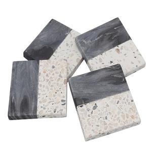 Best Sell <b>Marble</b> <b>Coaster</b> Set Dining Table Top Decoration Eco Friendly Personalized Rectangle Indian Handicraft Item Top Product - Product Image 3