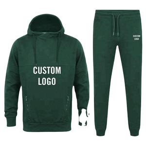 2026 Vente en gros sur mesure Survêtement décontracté d'hiver thermique uni pour homme en coton avec col polo et logo client - Product Image 3