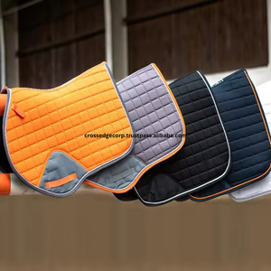 High Quality Quilted TC Fabric Horse Saddle <b>Pad</b> Set Horse <b>Smart</b> Selling Polyester Breathable Satin Shockproof - Product Image 6