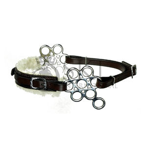 Personnalisable Original Cuir Noir Marron Bitless Cheval Kaupres Hackamore Acier Inoxydable Fantaisie Shanks Produit Équestre - Product Image 6