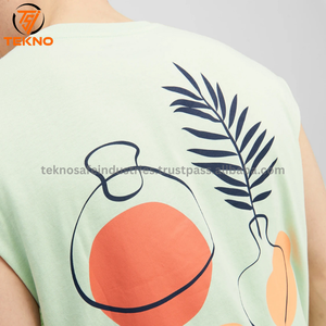 Venta al por mayor 100% algodón sin mangas de los hombres de fitness camiseta sin mangas en blanco sólido chaleco último para gimnasio entrenamiento camisa de impresión digital - Product Image 2