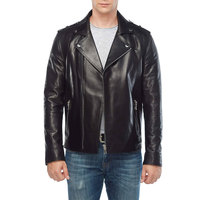 Veste de moto en cuir de vachette pour hommes, équipement de protection blindé pour motocyclistes et Ducati, poches zippées