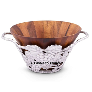 Bols décoratifs de luxe en métal personnalisés en or avec socle en marbre Bol de service le plus vendu et de haute qualité - Product Image 2