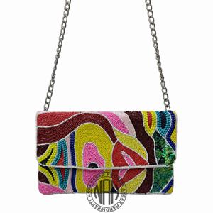 Bolso de mano de moda con cuentas hecho a mano y correa de cadena, monedero único, exportación al por mayor, pedidos a granel personalizados - Product Image 6