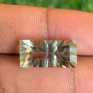 Directo del fabricante de la India, amatista verde Natural, corte cóncavo, forma de Baguette, piedras preciosas sueltas pulidas calibradas para joyería - Product Image 2