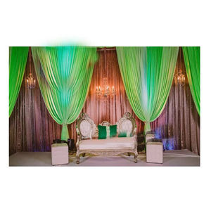 Trône de mariage victorien argenté en bois sculpté mariage indien laiton métal deux places fabricant de meubles - Product Image 1