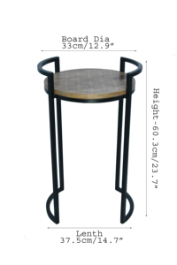 Modern Custom Size Nordic Design Living Room Side <b>Table</b> Wooden Small <b>Round</b> Top and Metal Frame With Handle Coffee Side <b>Table</b> - Product Image 5