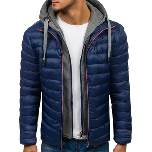 Chaqueta Acolchada con Capucha, Color Sólido, Resistente al Viento, Transpirable, para Hombre, con Cierre Completo, Informal, para Exteriores, Otoño, Personalizable, Superventas 2024 - Product Image 3