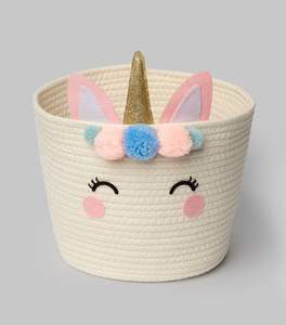 Panier en corde macramé décoratif pour le rangement des livres et des magazines avec une texture tissée à la main élégante - Product Image 1