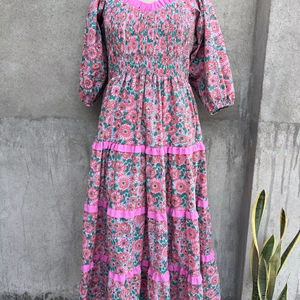 Robe en coton décontractée grande taille pour femmes pour l'été robe de printemps à manches longues avec décoration brodée - Product Image 1