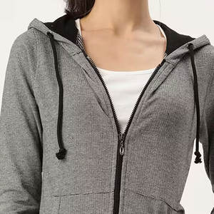 Professionnel femmes mode porter fermeture éclair sweats à capuche nouveau Design confortable coupe hiver porter des vêtements femmes fermeture éclair sweats à capuche - Product Image 5