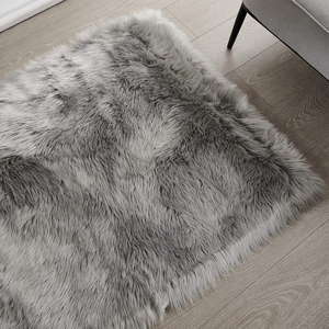 Alfombra suave y esponjosa de piel de oveja sintética hecha a máquina para dormitorio y sala de estar - Product Image 4