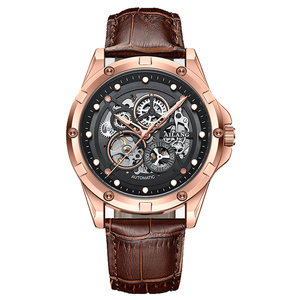 Reloj Mecánico Automático de Esqueleto Hueco Personalizado de Marca Privada para Hombre, Reloj de Pulsera de Alta Calidad al por Mayor, Estilo Masculino - Product Image 3