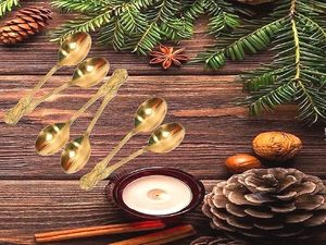 Cuchara de comedor de latón macizo de la mejor calidad, diseño único, Hotel, restaurante, uso doméstico, empresa de fabricación más grande, regalos, juegos de cocina - Product Image 3