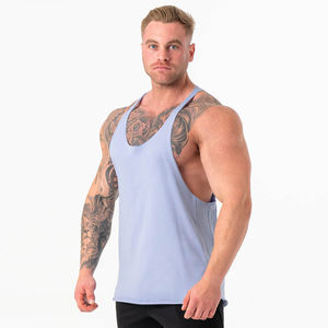 Sports Tank <b>Top</b> for Men with Mesh Sides Stretch Fabric Gym Use Custom OEM Logo Printing Fitness Apparel Supplier Stringer <b>Vest</b> - Product Image 3