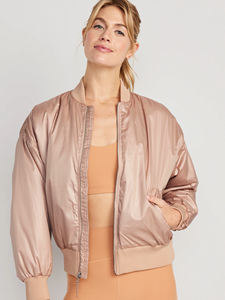 Vestes en satin personnalisées/veste de baseball en satin 100% polyester/blouson aviateur en satin blouson aviateur pour femmes - Product Image 3