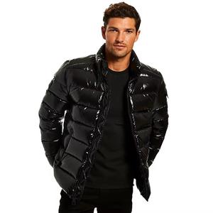 Veste matelassée en duvet épais d'extérieur pour hommes OEM New 2024-25 Hot Selling Winter Warm Windproof Hooded Coat Shiny - Product Image 4