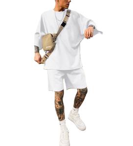 Conjunto de pantalones cortos de nailon para hombre superventas personalizado de manga completa con logotipo bordado servicio OEM conjunto de verano ligero y duradero - Product Image 2