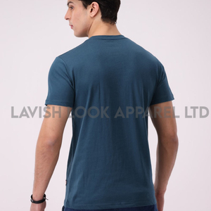เสื้อยืดผู้ชายทรงปกติ สีพื้น แขนครึ่ง คอโอ ผ้าฝ้าย 100% ระบายอากาศได้ดี สไตล์ลำลอง ผ้าเจอร์ซีย์ถัก - Product Image 3