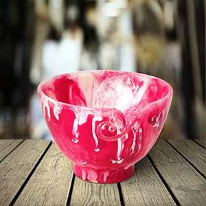 Tazón y Plato de Resina Pulida Hechos a Mano, Ecológicos, para Servir en Fiestas, Decorativos, de Origen Indio - Product Image 3