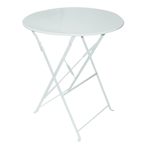 Table ronde en métal de style minimaliste, mobilier pliable d'extérieur - Product Image 1