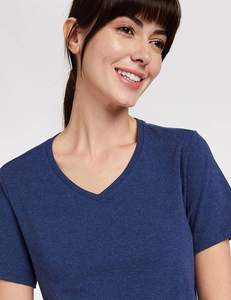 T-shirt de sport à manches courtes et col roulé à séchage rapide pour femmes respirant brodé Logo personnalisé imprimé Polyester Spandex solide - Product Image 3