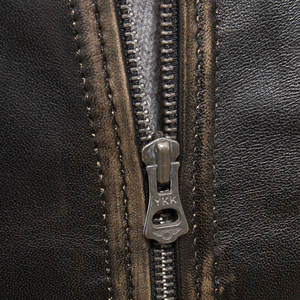 Vestes en cuir de vachette imperméables de haute qualité pour hommes / Meilleure veste d'hiver en cuir de vachette avec fermeture éclair de haute qualité - Product Image 4