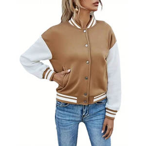 Nouvelle arrivée : veste varsity pour femme, polaire de haute qualité, design personnalisé, style baseball, sur mesure, en toile tricotée - Product Image 2