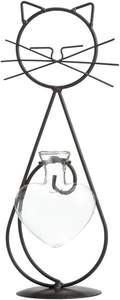 Muestra Gratuita de Maceta de Vidrio con Forma de Corazón para Gatos, Soporte de Hierro, Decoración Moderna y Creativa para el Hogar y el Jardín, Plantas de Interior y Exterior Ecológicas - Product Image 5
